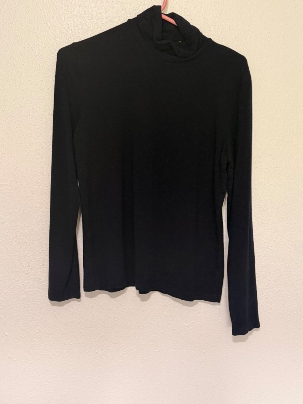 Womans Sweater Dark Navy Blue Classic Turtleneck Soft Knit Size M